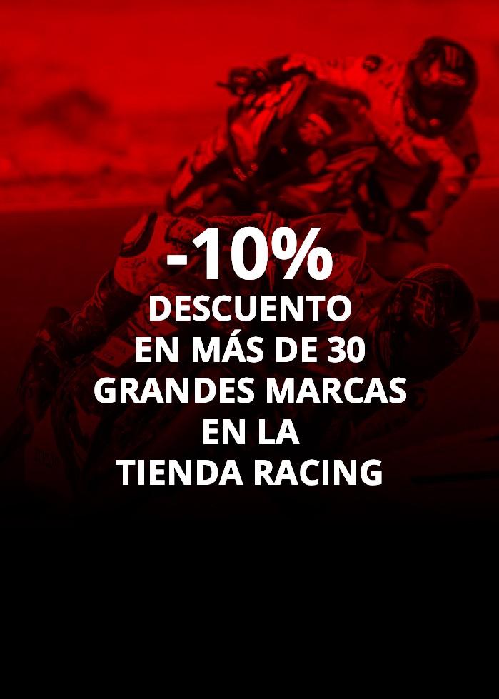 -10% en más de 30 grandes marcas en la Tienda Racing - Motor Extremo