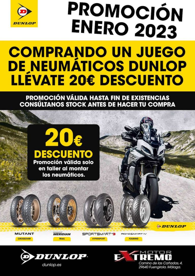 Promoción neumáticos Dunlop Enero 2023