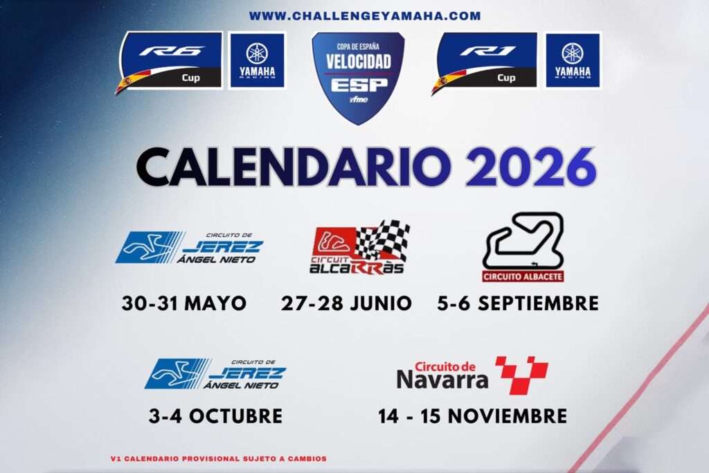 Apertura de inscripciones Yamaha R1 & R6 Cup 2026